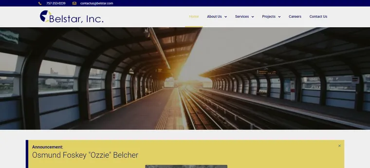 Belstar, Inc. website homepage