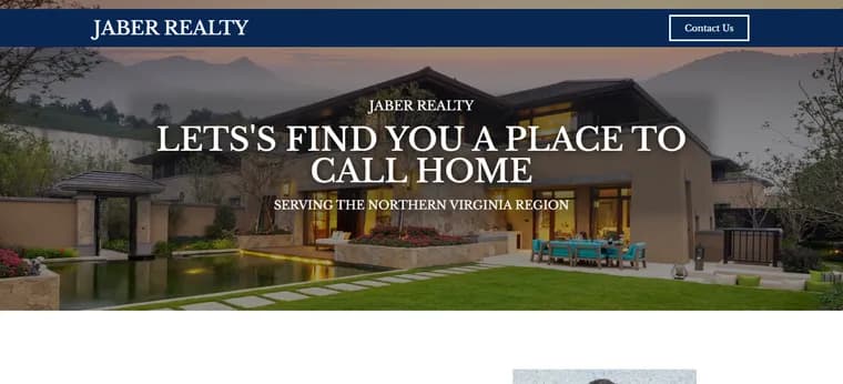 Jaber Realty website homepage